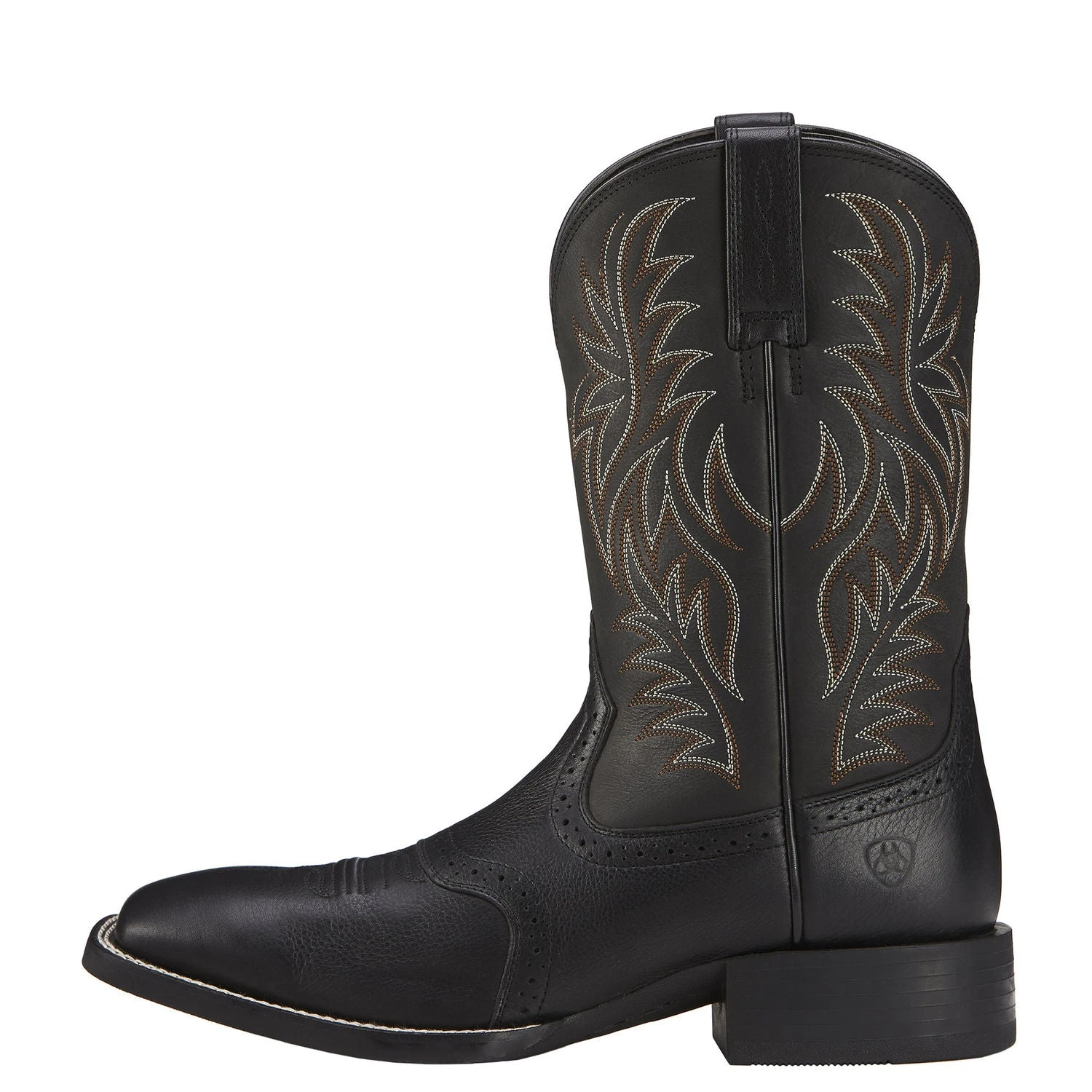 Ariat Men’s Black Sport Wide Square Toe Western Boot 10016292 - Image 4