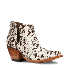 Ariat Ladies Dixon Brown & White Cowhide Ankle Bootie 10033882
