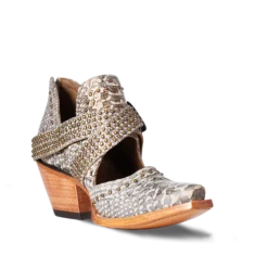 Ariat Ladies Dixon Rock 'N' Roll Silver Snake Print Booties 10036016