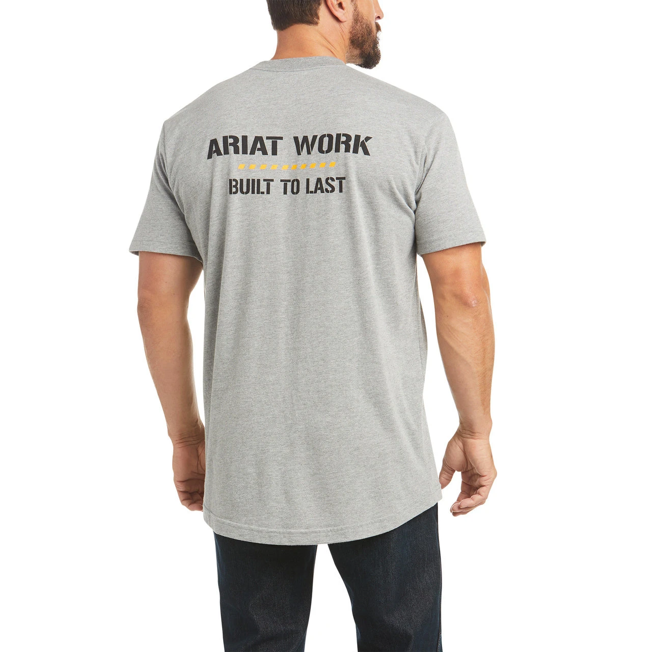 Ariat Men's Rebar Cotton Strong Done Right Grey T-Shirt 10035395 - Image 2