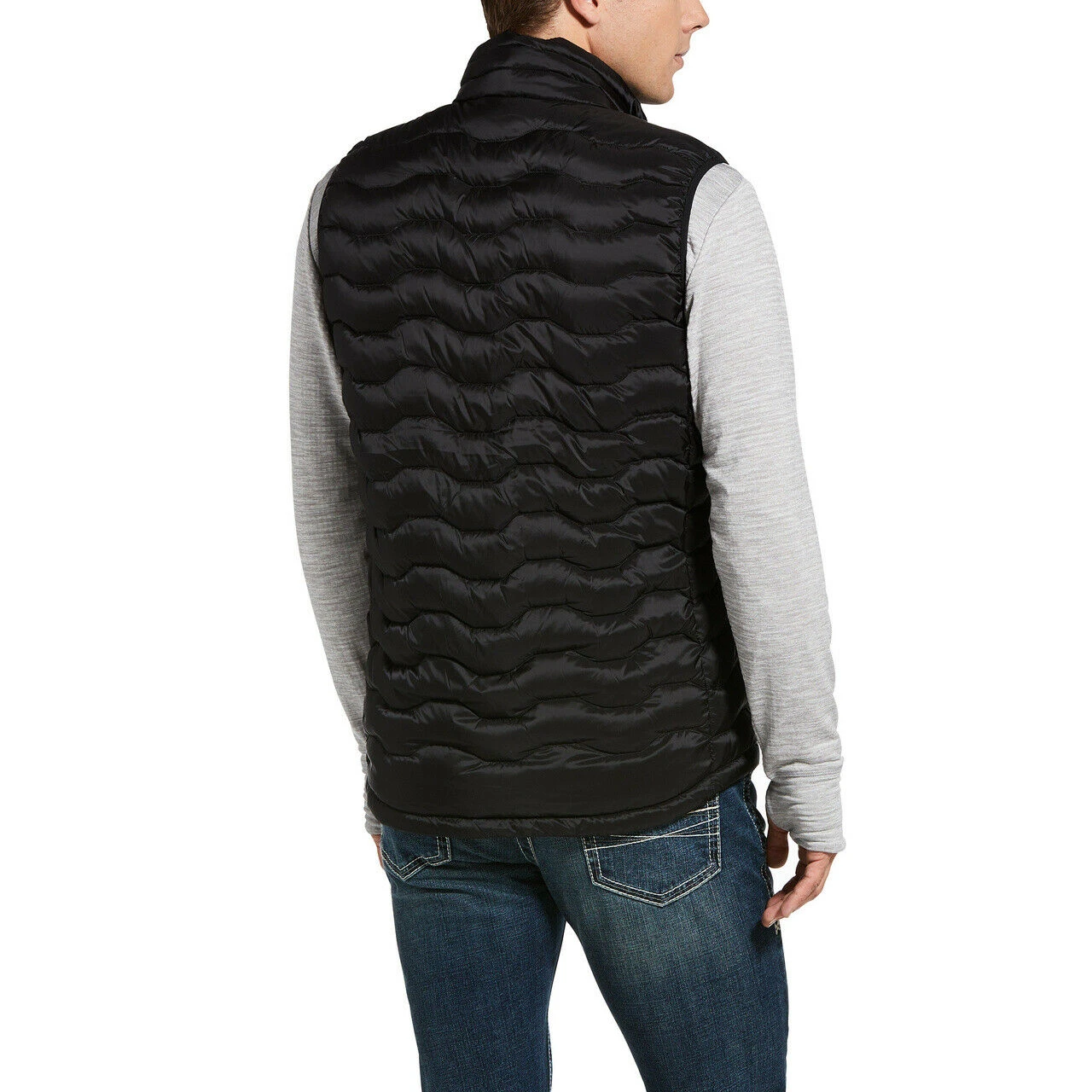 Ariat® Men's Black Ideal Down Vest 10032790 - Image 2
