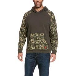 Ariat® Men's FR DuraStretch Patriot Sage Green Camo Hoodie 10027911