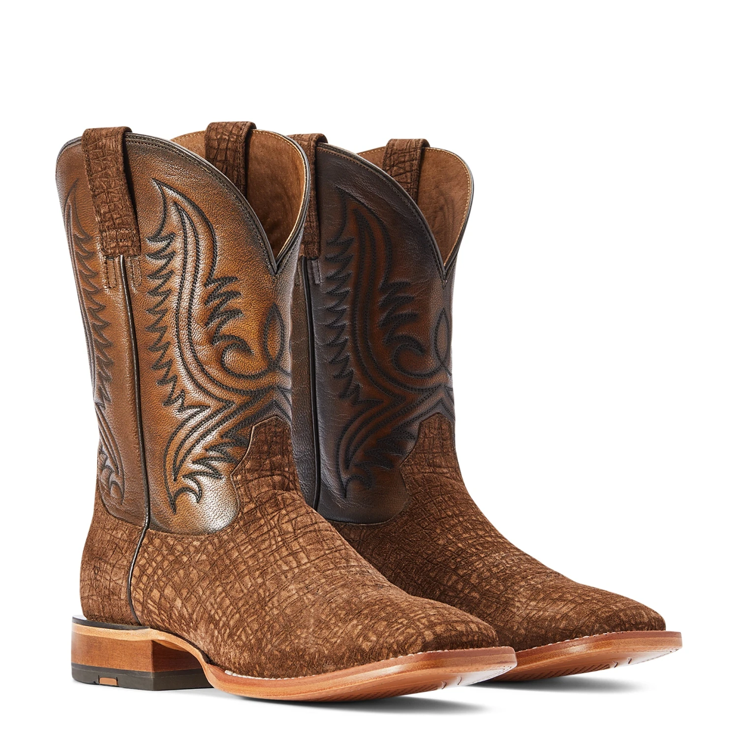 Ariat® Men's Circuit Paxton Tan Hippo Print Square Toe Boots 10042407 - Image 7