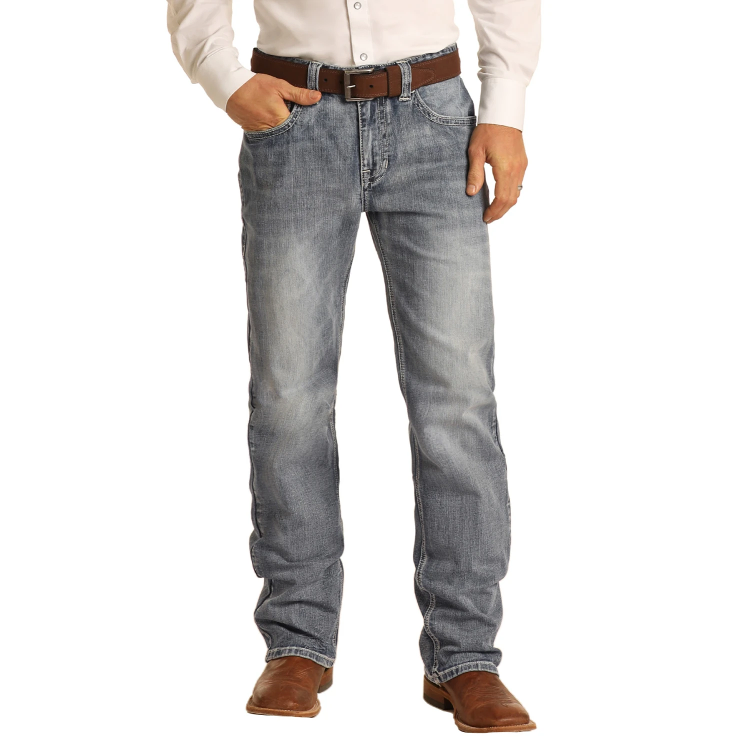 Rock & Roll Denim® Men's Double Barrel Straight Leg Jeans M0S3569 - Image 2