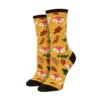 SockSmith Ladies Foxy Fall Yellow Crew Socks WNC2808-YEL