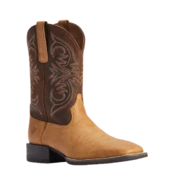 Ariat® Men's Sport Pardner Matte Tan & Brown Square Toe Boots 10042392