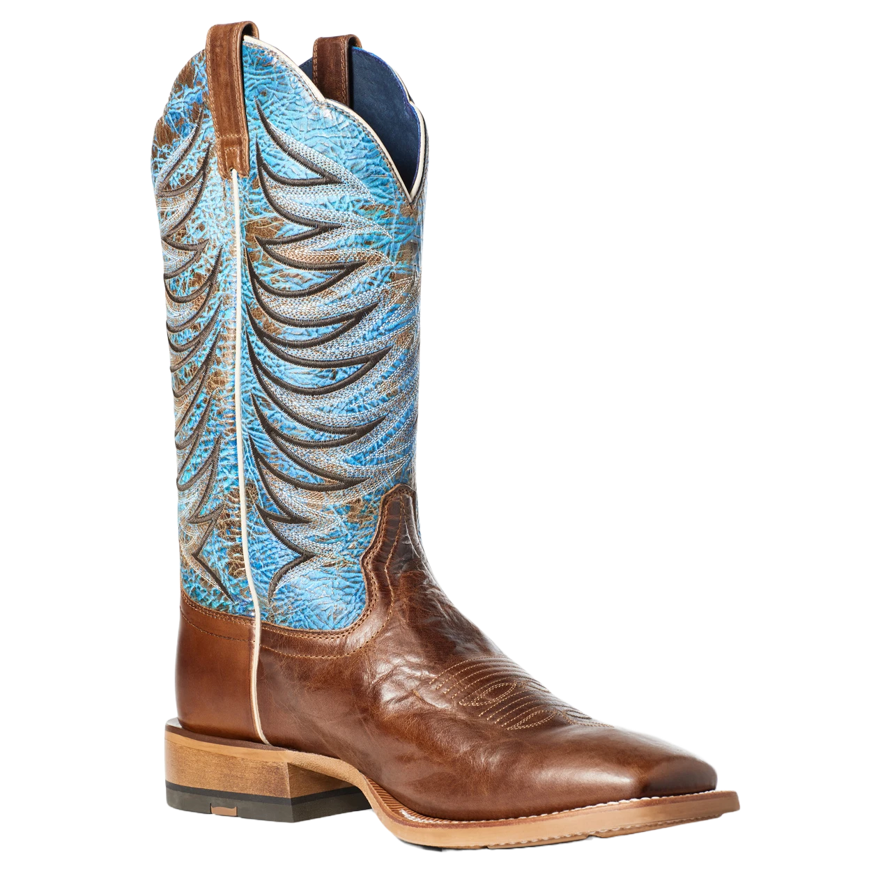 Ariat Men's Firecatcher Well Brown & Blue Lake Leather Boots 10035952