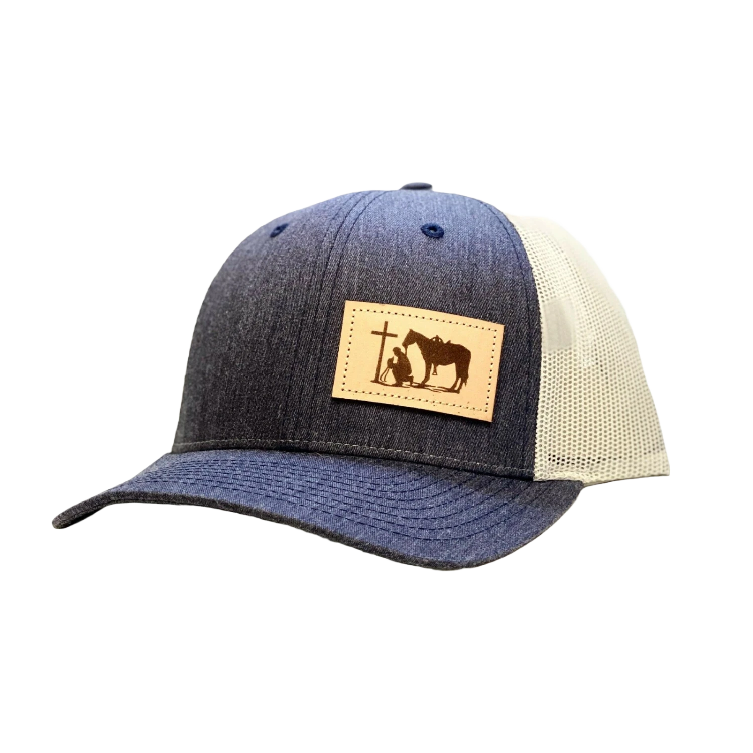 Dally Up Navy And Grey Cowboy Praying Snapback Cap DALLY-315