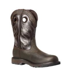 Ariat Men's Groundwork Pull On H2O Dark Brown Boots 10035965