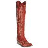 Old Gringo Ladies Mayra Red Embroidered Tall Snip Toe Boots L1213-1T4L