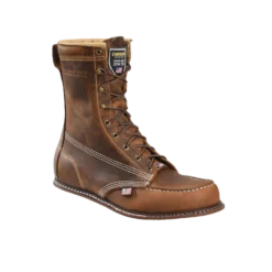 Carolina® Men's Dark Brown Domestic Moc Toe Wedge Work Boots CA8012