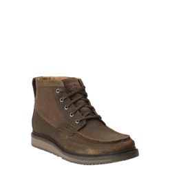 Ariat Men's Lookout Earth Brown Leather & Suede Lace-Up Boots 10014153