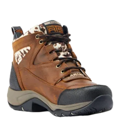 Ariat® Ladies Terrain H2O Distressed Brown & Speckled Cow Print Boots 10044538