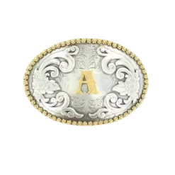 Nocona Antique Scroll & InitialBelt Buckle 37072