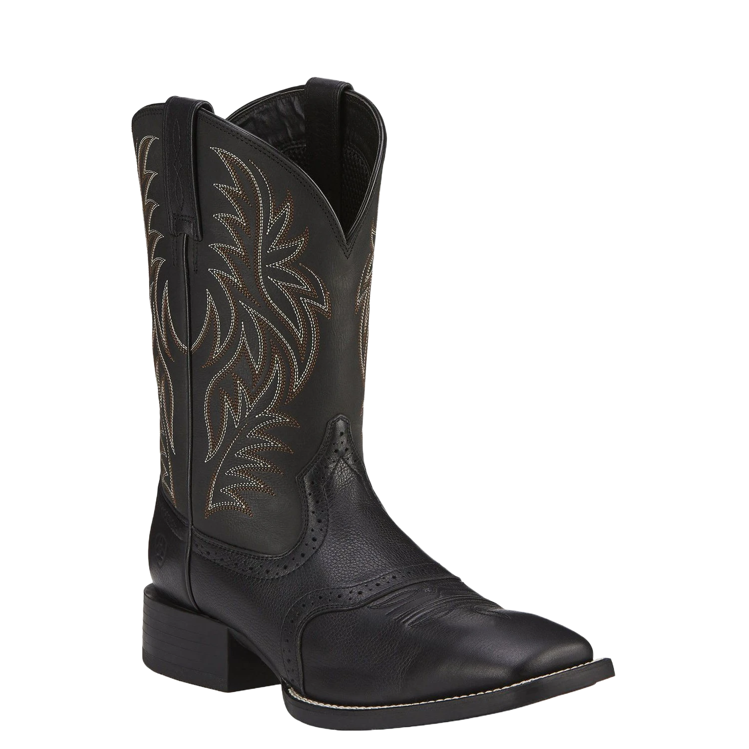 Ariat Men’s Black Sport Wide Square Toe Western Boot 10016292