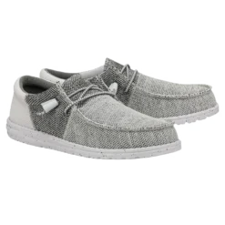 Hey Dude Men's Wally Tri Stone White Slip On Shoes 40037-1KA