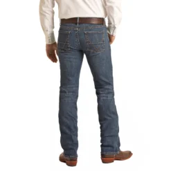 Rock & Roll Men's Vintage '46 Revolver Dark Wash Straight Leg Jeans RRMD1RRZS1