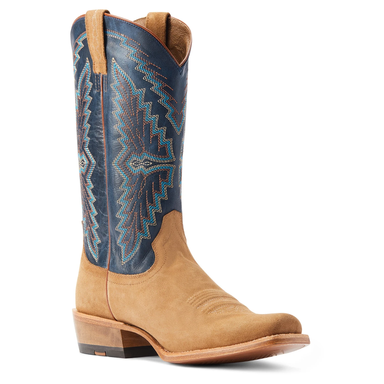 Ariat® Men'sFuturity Showman Dijon Roughout & NavyWestern Boots 10044499 - Image 6