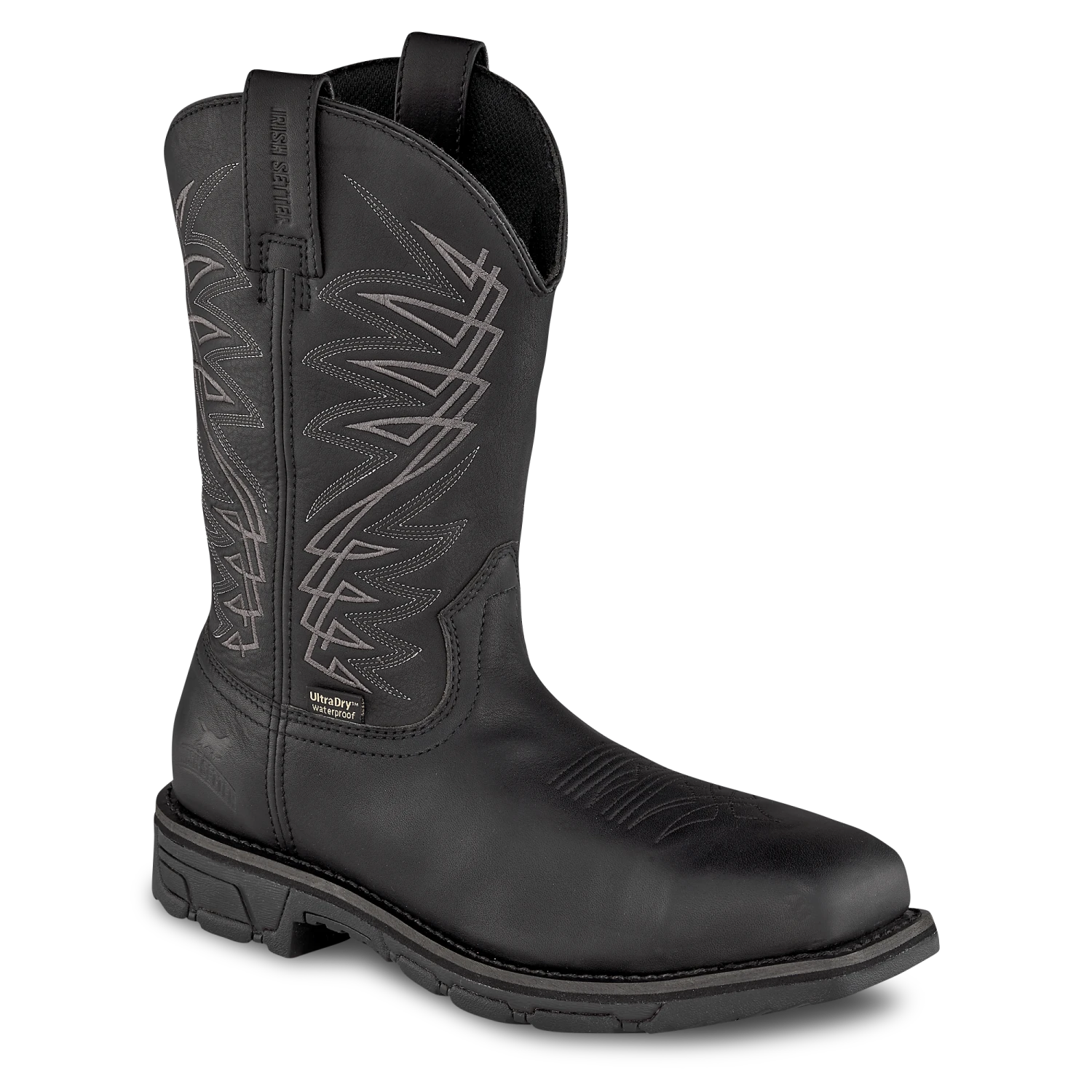 Irish Setter By Red Wing Marshall Black H20 Steel Toe Work Boots 83956